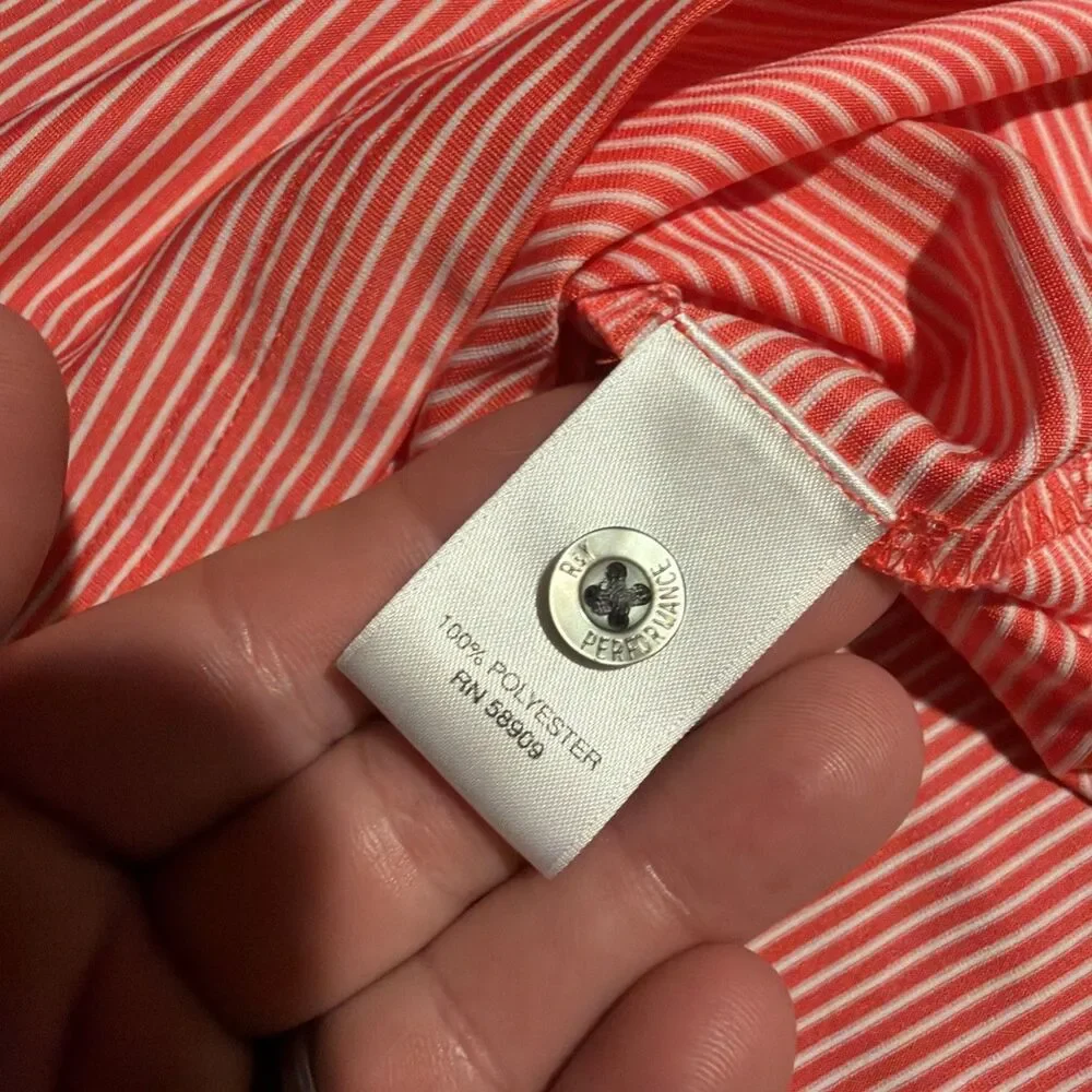 Roundtree & Yorke Performance Polo Golf Shirt Mens 3XB Salmon Short Sleeve